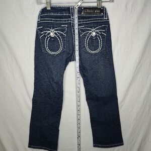 LA Idol Ladies Capri Denim Blue Jeans Size 1 (W27 L18)